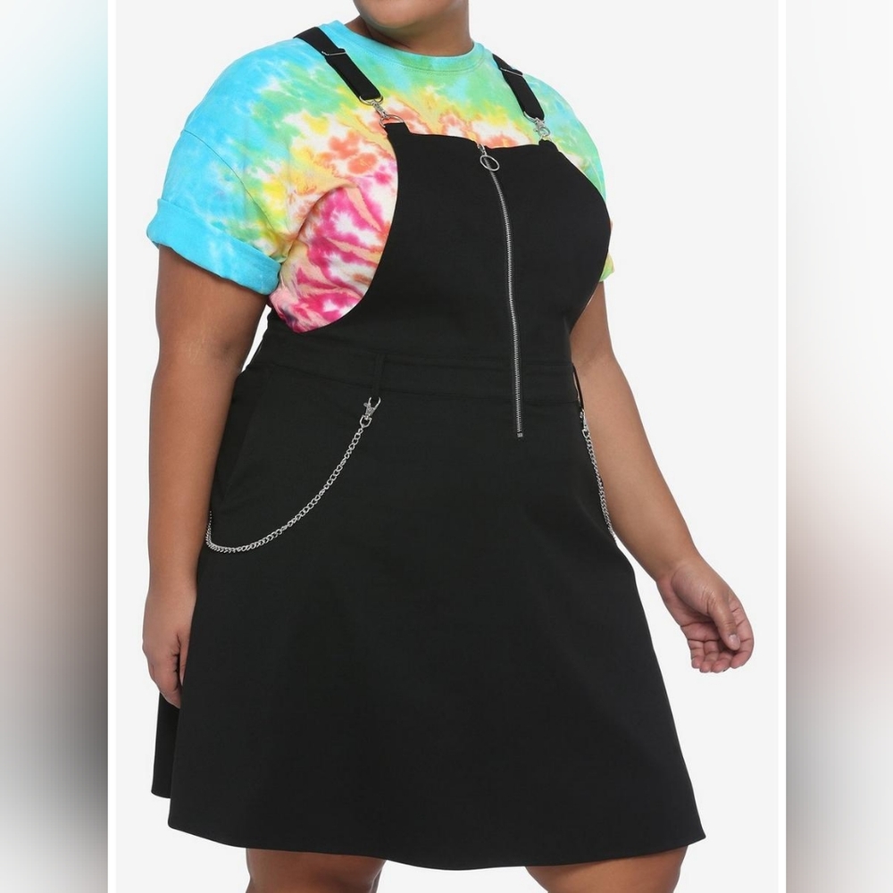 O-Ring Zipper & Chain Skirtall Plus Size